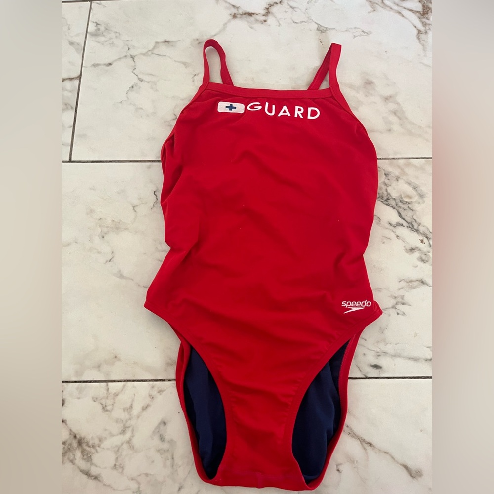 Speedo Red Guard Swimsuit